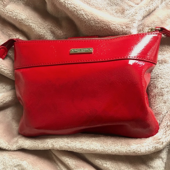 Kate Spade Red Patent Leather Wristlet and Clutch - Picture 1 of 7